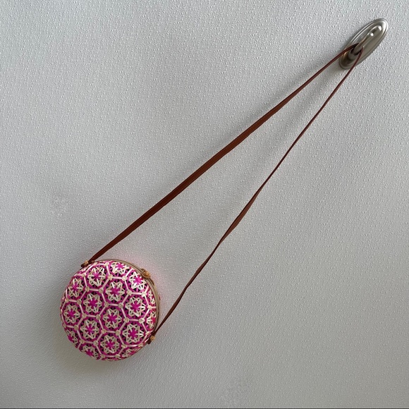 Wicker straw crossbody bag rattan summer purse - Picture 7 of 8